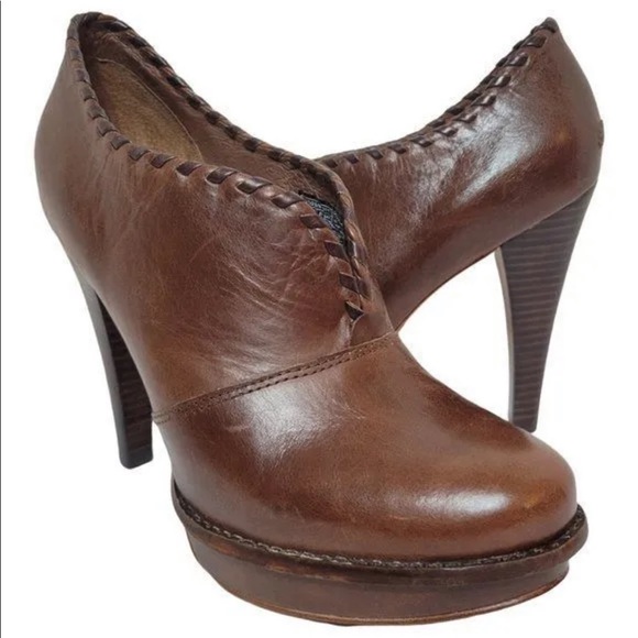 UGG Australia Jamison Bootie Chocolate Brown Leather Shearling Lined 10 - Picture 1 of 5